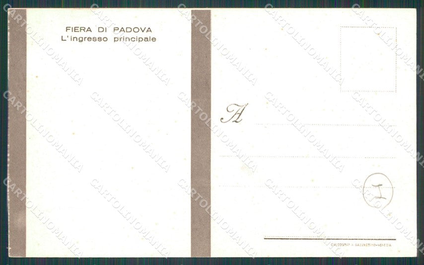 Padova Città Fiera di Tram cartolina QT1541 – retro