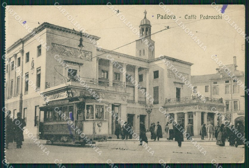 Padova Città Tram PIEGA MACCHIE cartolina QT1552 – fronte