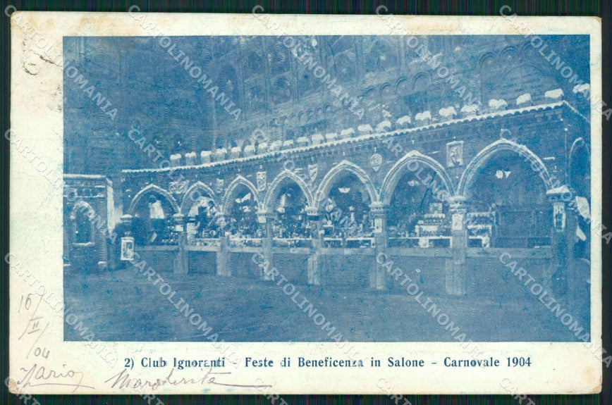 Padova Città Club Ignoranti Carnevale 1904 cartolina QT1564 – fronte
