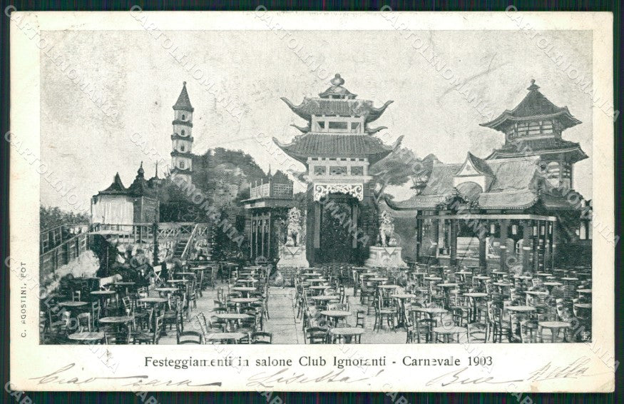 Padova Città Club Ignoranti Carnevale 1903 cartolina QT1565 – fronte