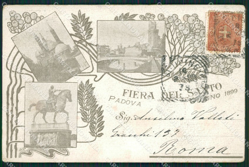 Padova Città Fiera del Santo Giugno 1899 cartolina QT1570 – fronte