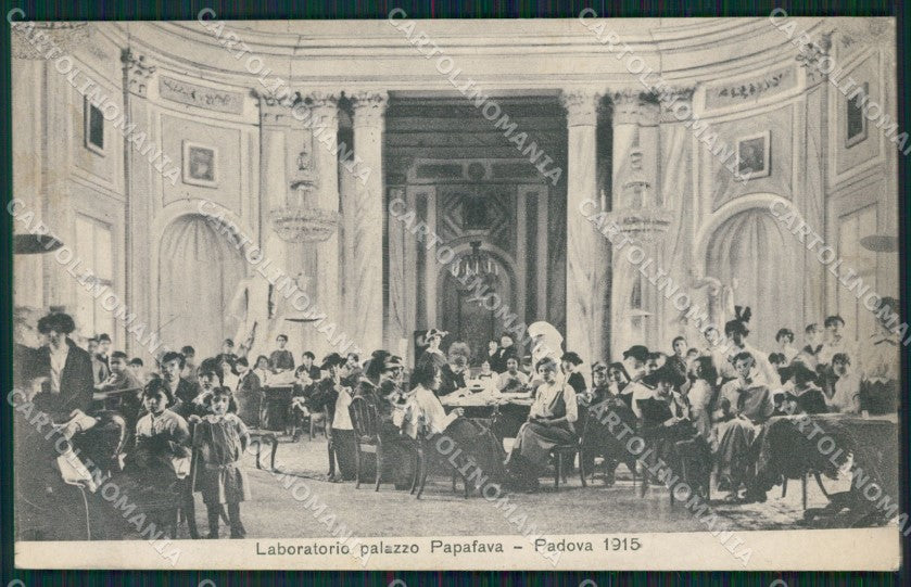 Padova Città Palazzo Papafava Laboratorio di PIEGA cartolina QT1588 – fronte