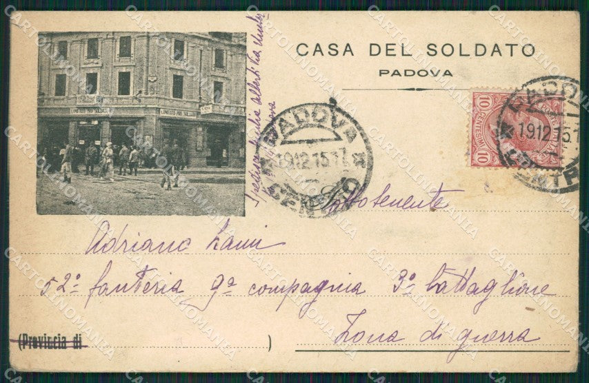 Padova Città Casa del Soldato SCOLLATA cartolina QT1596 – fronte