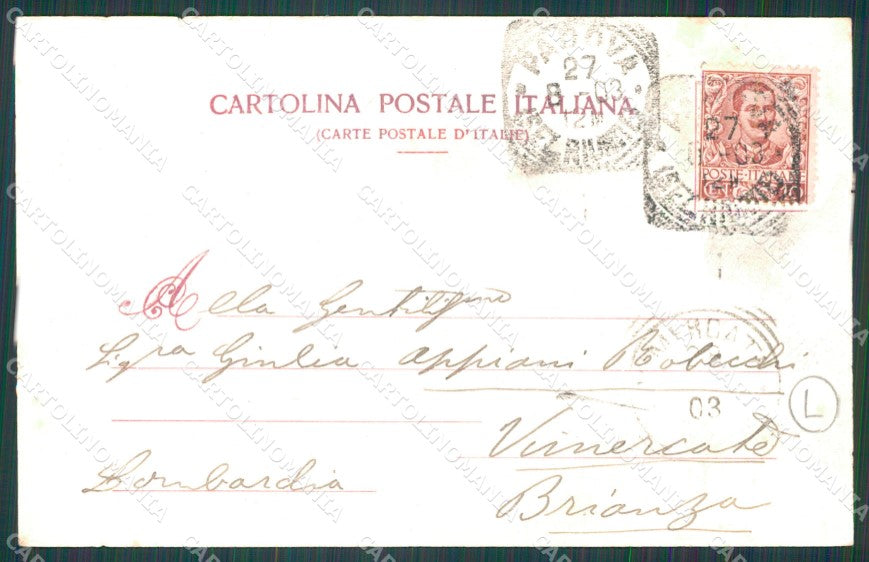Padova Città Savoia Ricordo Grandi Manovre 1903 cartolina QT1613 – retro