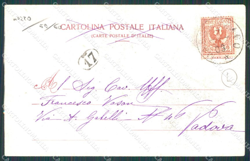 Padova Città Savoia Ricordo Grandi Manovre 1903 cartolina QT1614 – retro