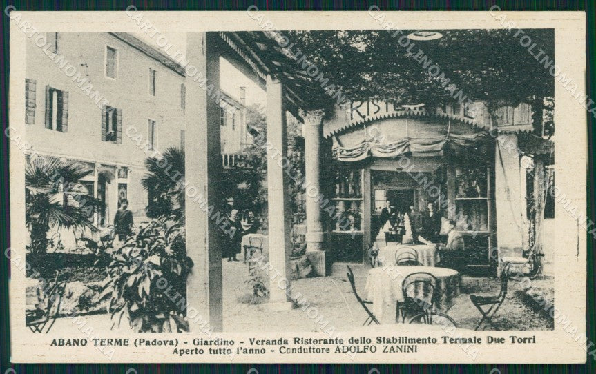 Padova Abano Terme Stabilimento Due Torri cartolina QT1644 – fronte