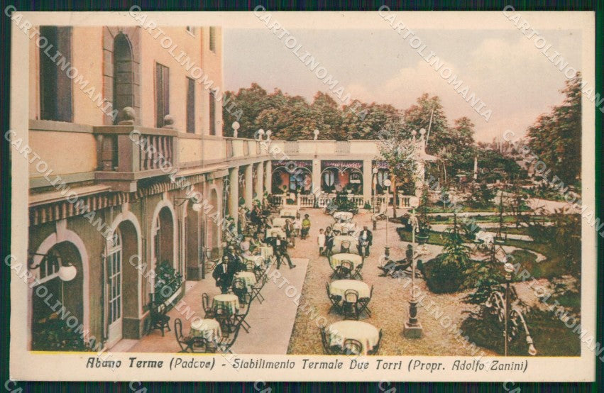 Padova Abano Terme Stabilimento Due Torri cartolina QT1655 – fronte