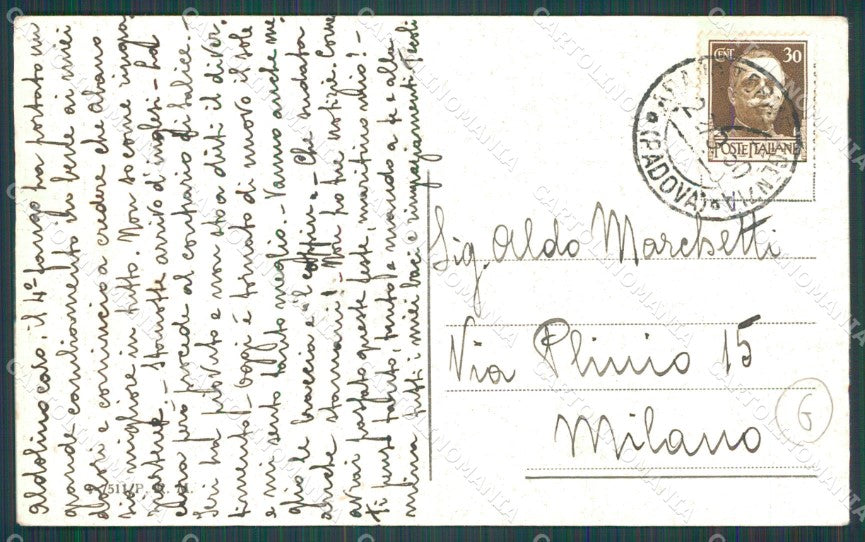 Padova Abano Terme Estrazione dei Fanghi cartolina QT1672 – retro