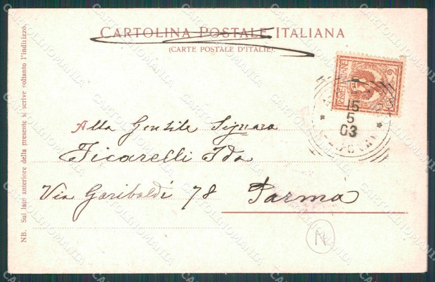 Padova Abano Terme Mercato cartolina QT1683 – retro