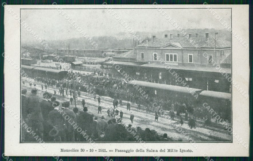 Padova Monselice Stazione Treno Passaggio Salma Milite Ignoto cartolina QT1718 – fronte