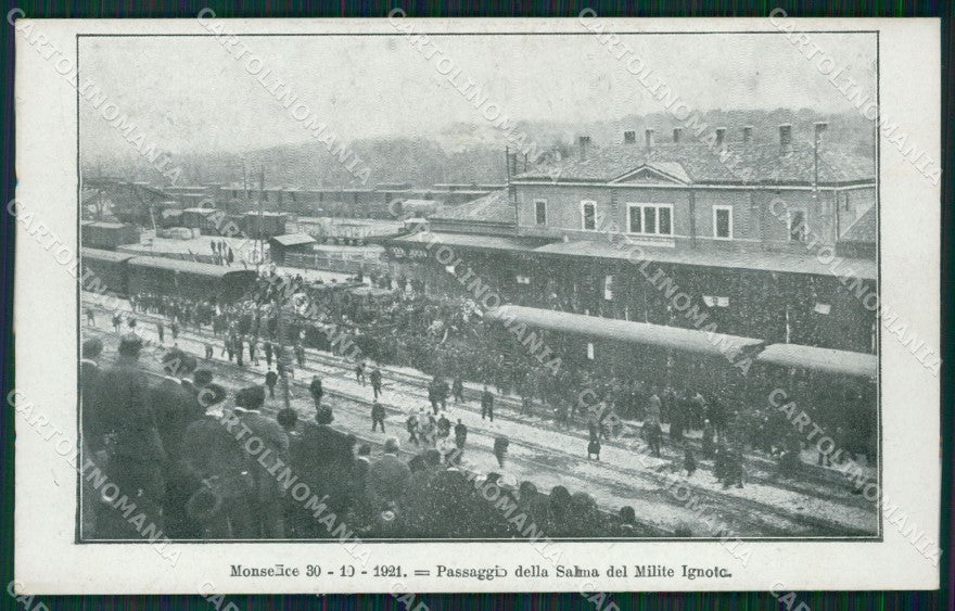 Padova Monselice Stazione Treno Passaggio Salma Milite Ignoto cartolina QT1719 – fronte
