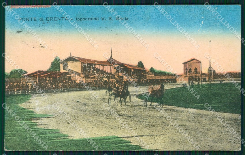 Padova Ponte di Brenta Ippodromo cartolina QT1732 – fronte