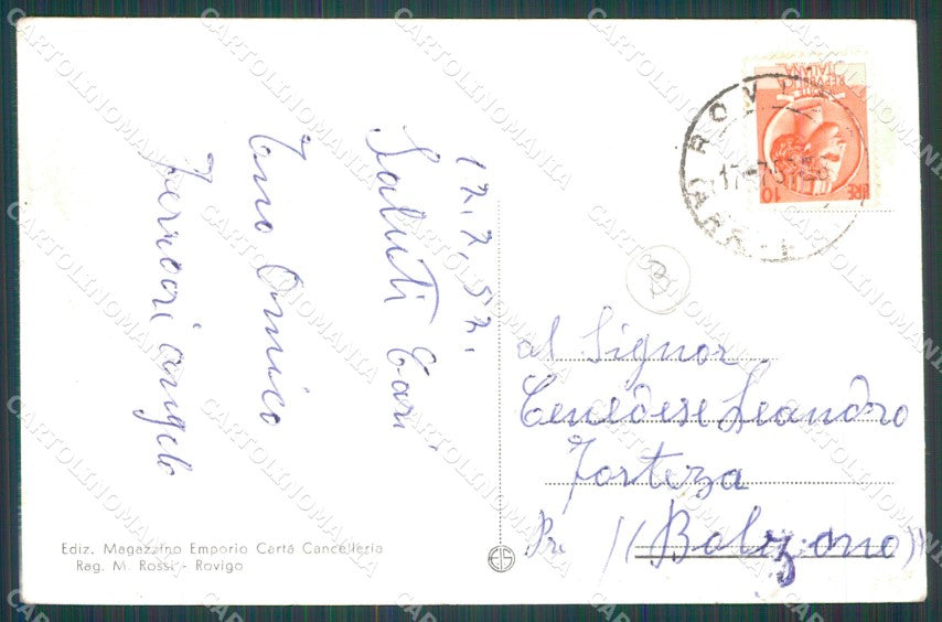 Rovigo Città Garibaldi Auto cartolina QT1734 – retro