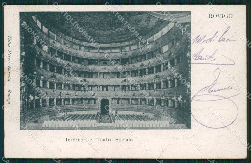 Rovigo Città Teatro Sociale cartolina QT1736 – fronte
