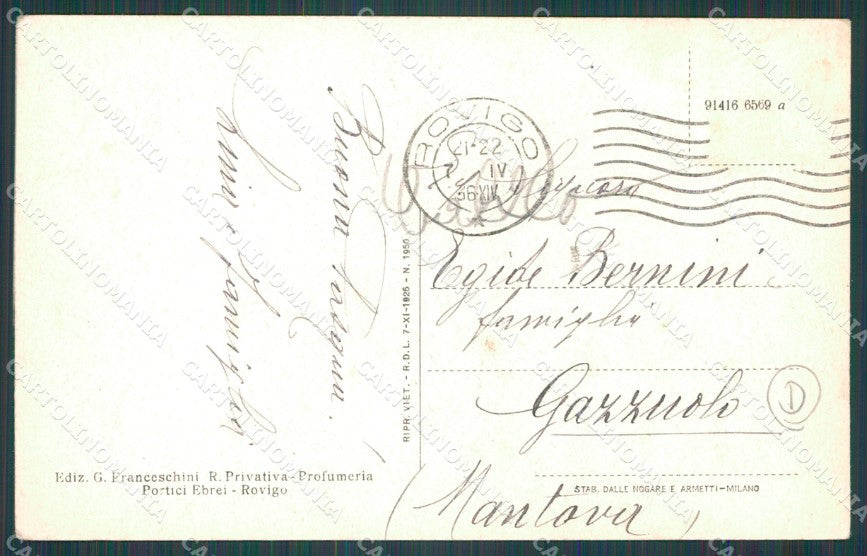 Rovigo Città Poste cartolina QT1742 – retro