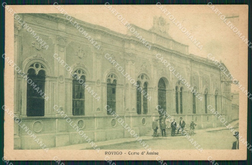 Rovigo Città Corte d'Assise PIEGHINA cartolina QT1751 – fronte