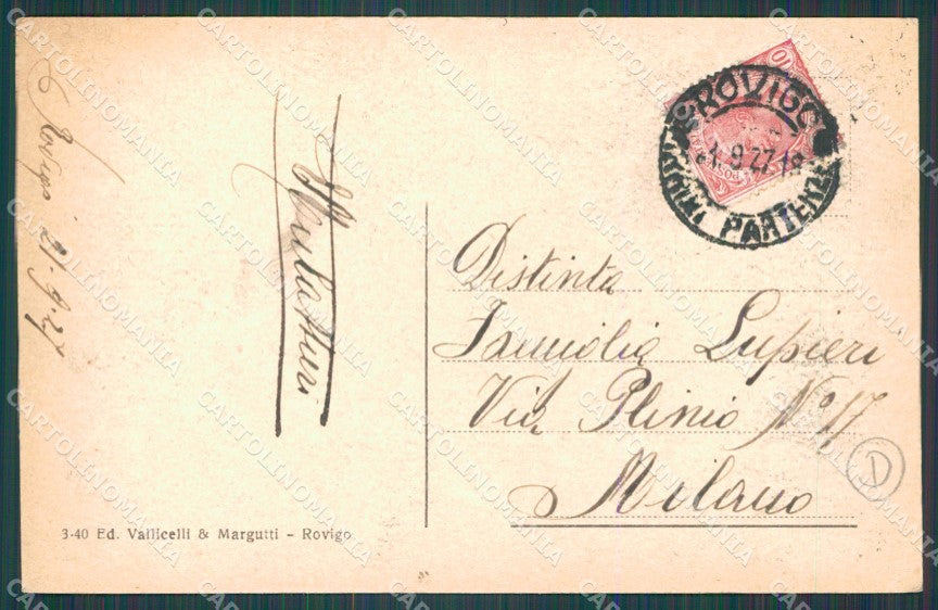 Rovigo Città Corte d'Assise PIEGHINA cartolina QT1751 – retro