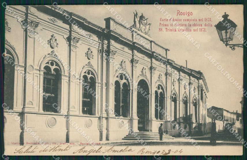 Rovigo Città Corte d'Assise cartolina QT1758 – fronte