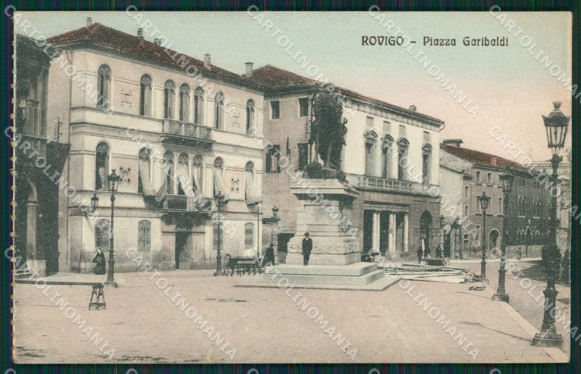 Rovigo Città Garibaldi PIEGHE cartolina QT1760 – fronte