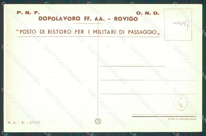 Rovigo Città cartolina QT1787 – retro
