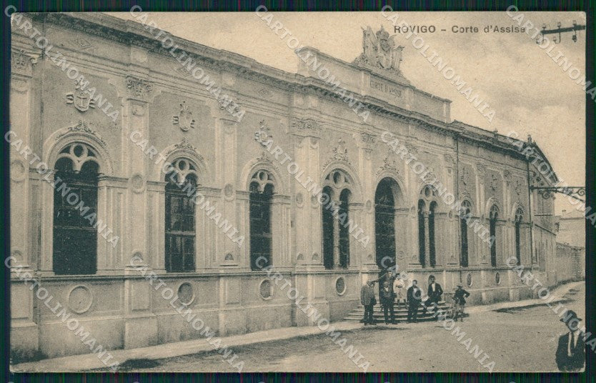 Rovigo Città Corte d'Assise PIEGA cartolina QT1788 – fronte