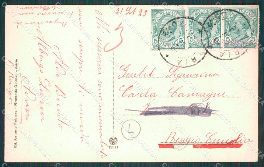 Rovigo Adria cartolina QT1813 – retro
