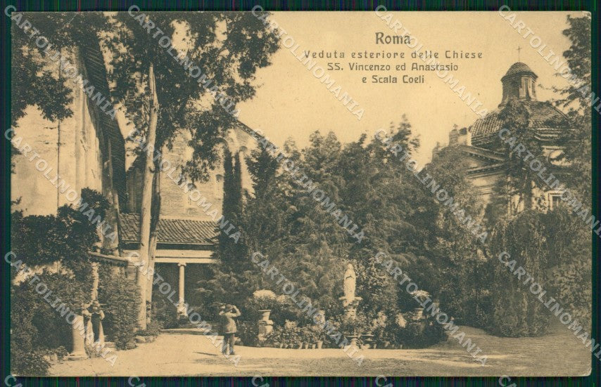 Roma Città Chiese Santissimo Vincenzo ed Anastasio cartolina QT1814 – fronte