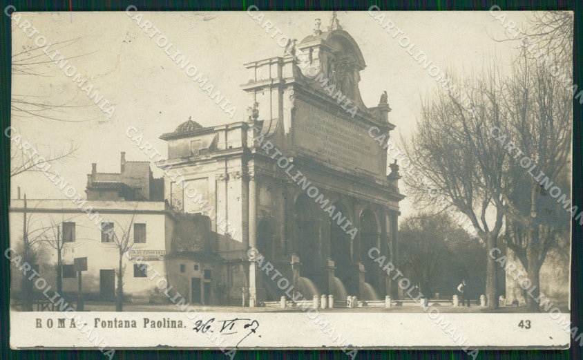Roma Città Fontana Paolina NPG Foto cartolina QT1832 – fronte