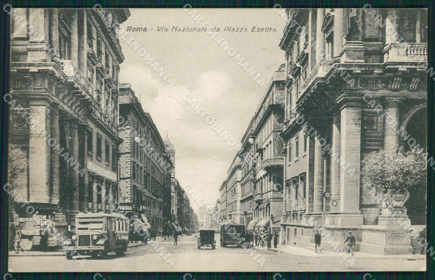 Roma Città Via Nazionale Corriera cartolina QT1861 – fronte