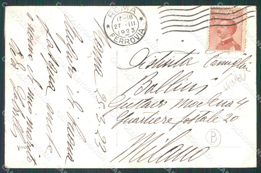 Roma Città Via Nomentana ABRASA cartolina QT1862 – retro