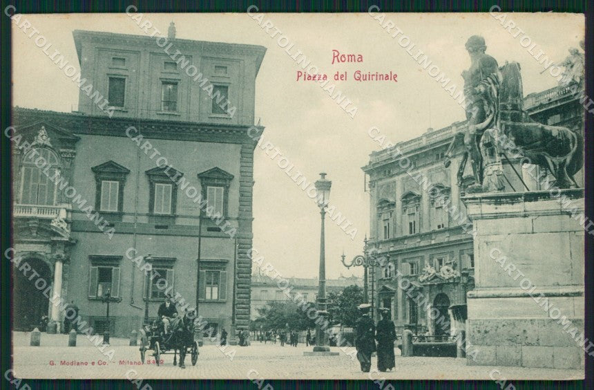 Roma Città Piazza del Quirinale Carrozza cartolina QT1877 – fronte