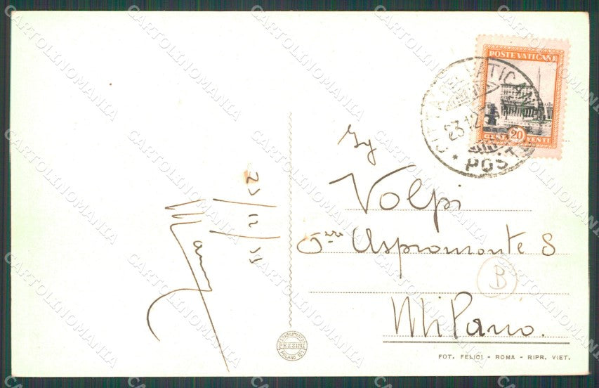 Roma Città del Vaticano Stazione cartolina QT1885 – retro