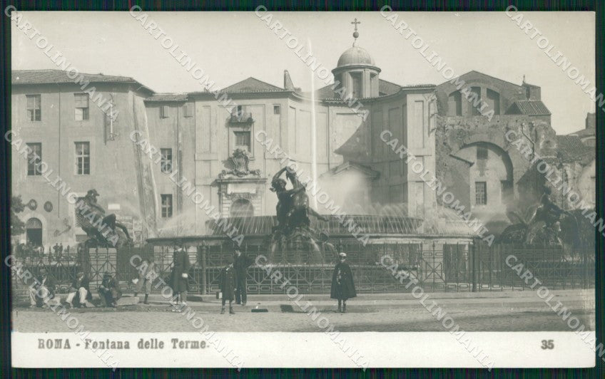 Roma Città Fontana delle Terme NPG Foto cartolina QT1933 – fronte