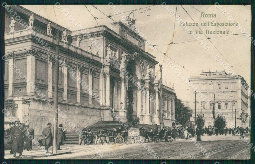Roma Città Palazzo Esposizione Carrozze cartolina QT1944 – fronte