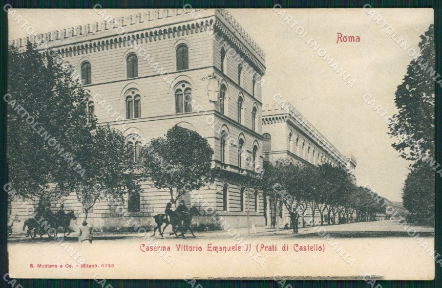 Roma Città Caserma Vittorio Emanuele II cartolina QT1947 – fronte