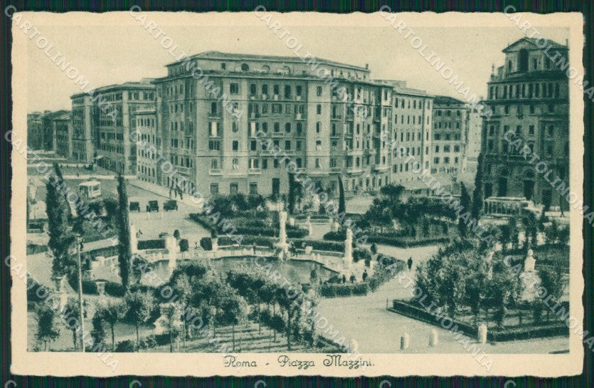 Roma Città Piazza Mazzini cartolina QT1962 – fronte