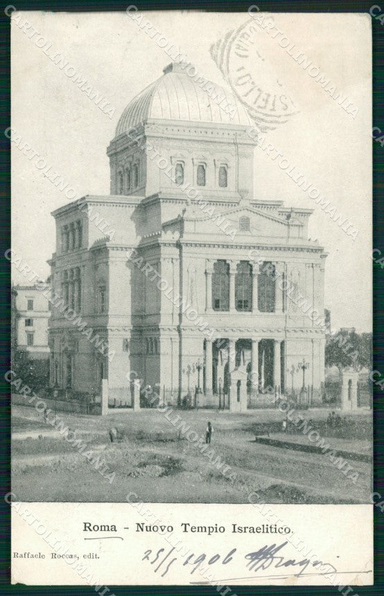 Roma Città Nuovo Tempio Israelitico cartolina QT1969 – fronte