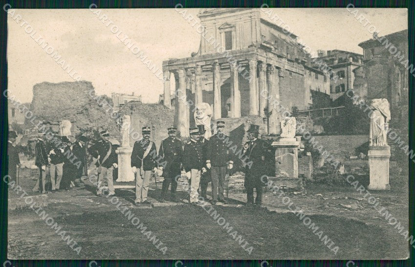 Roma Città Re di Grecia Militari Greece Royalty PIEGA cartolina QT1971 – fronte