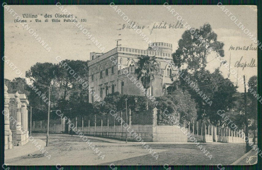 Roma Città Villino Oiseaux STRAPPINO cartolina QT1975 – fronte