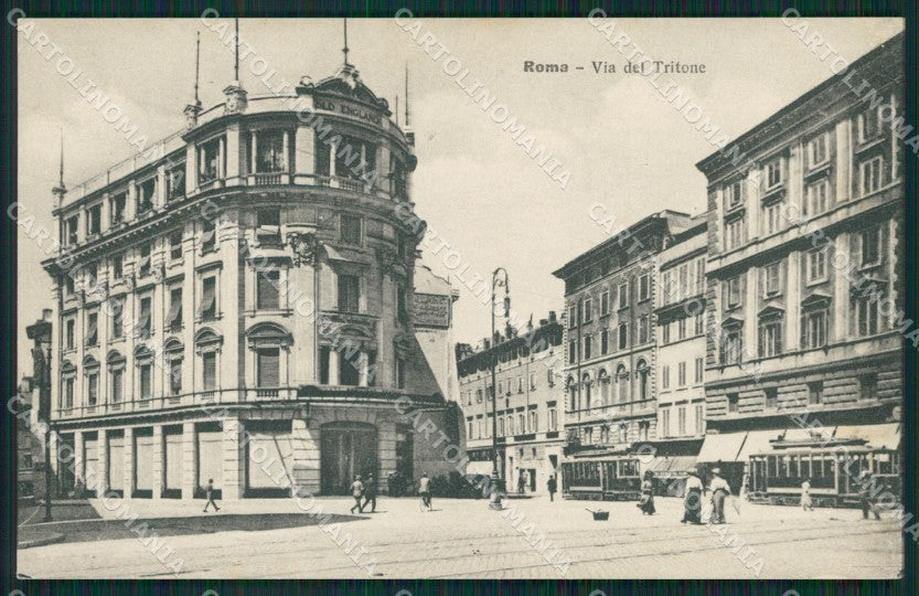 Roma Città Via del Tritone Tram cartolina QT1979 – fronte