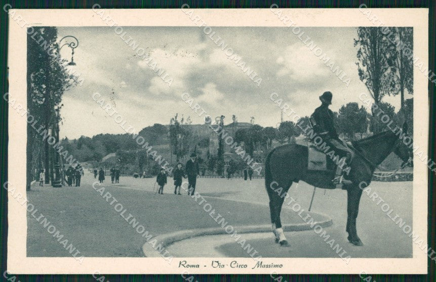Roma Città Via Circo Massimo Cavallo cartolina QT2023 – fronte