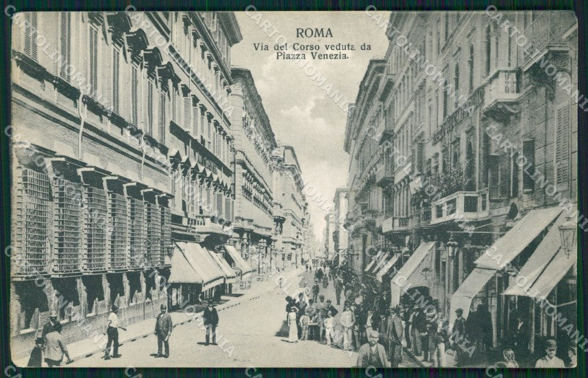 Roma Città Via del Corso cartolina QT2026 – fronte