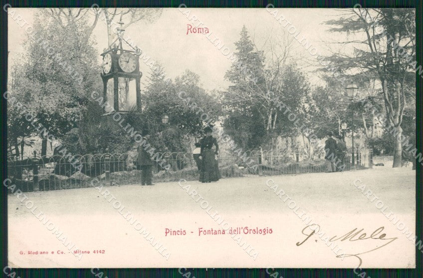 Roma Città Pincio Fontana dell'Orologio cartolina QT2031 – fronte