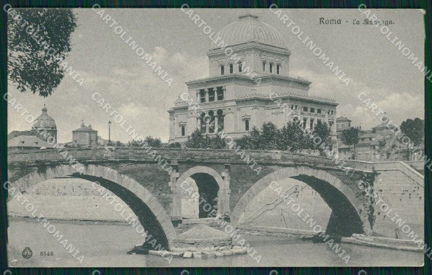 Roma Città Sinagoga SCOLLATA cartolina QT2042 – fronte