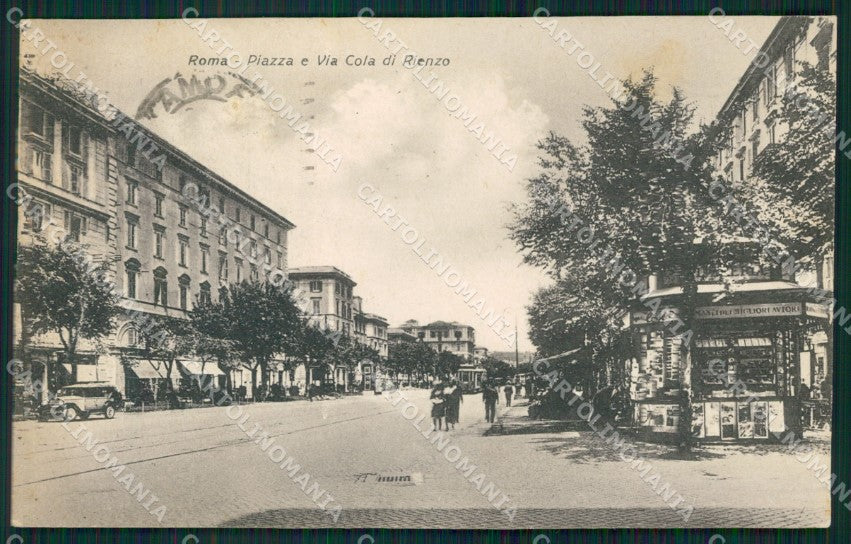 Roma Città Via Cola di Rienzo Edicola PIEGA cartolina QT2069 – fronte