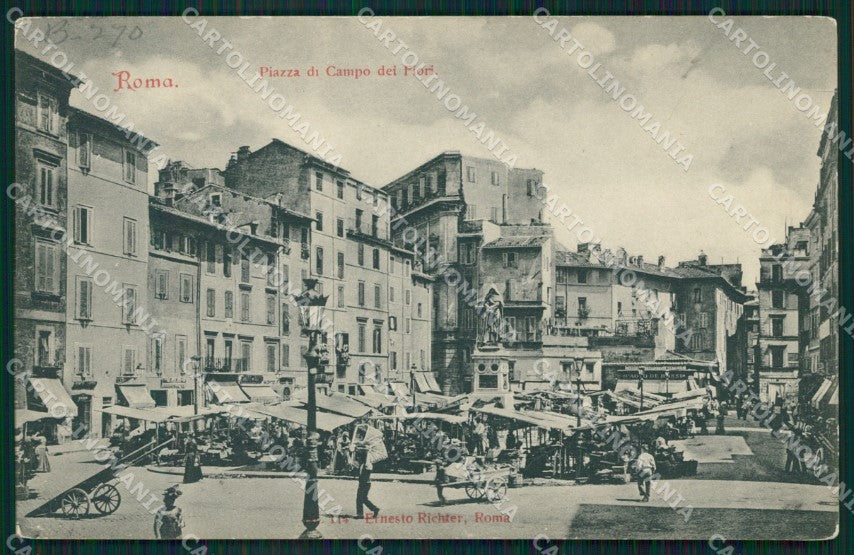 Roma Città Piazza Campo dei Fiori Mercato cartolina QT2071 – fronte