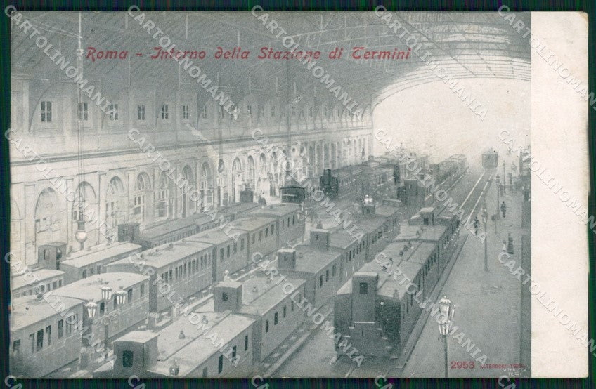 Roma Città Stazione Termini Treno Alterocca 2953 cartolina QT2085 – fronte
