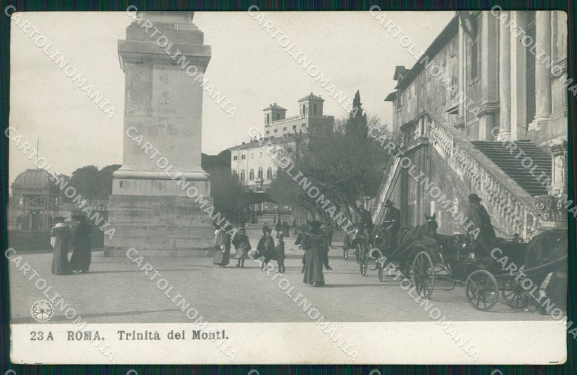 Roma Città Trinità dei Monti Carrozza NPG Foto cartolina QT2095 – fronte