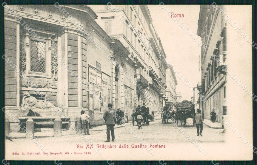 Roma Città Via XX Settembre Carretti cartolina QT2102 – fronte