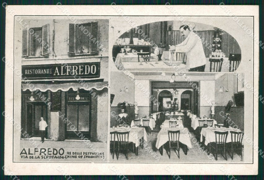 Roma Città Ristorante Alfredo Pubblicitaria cartolina QT2130 – fronte